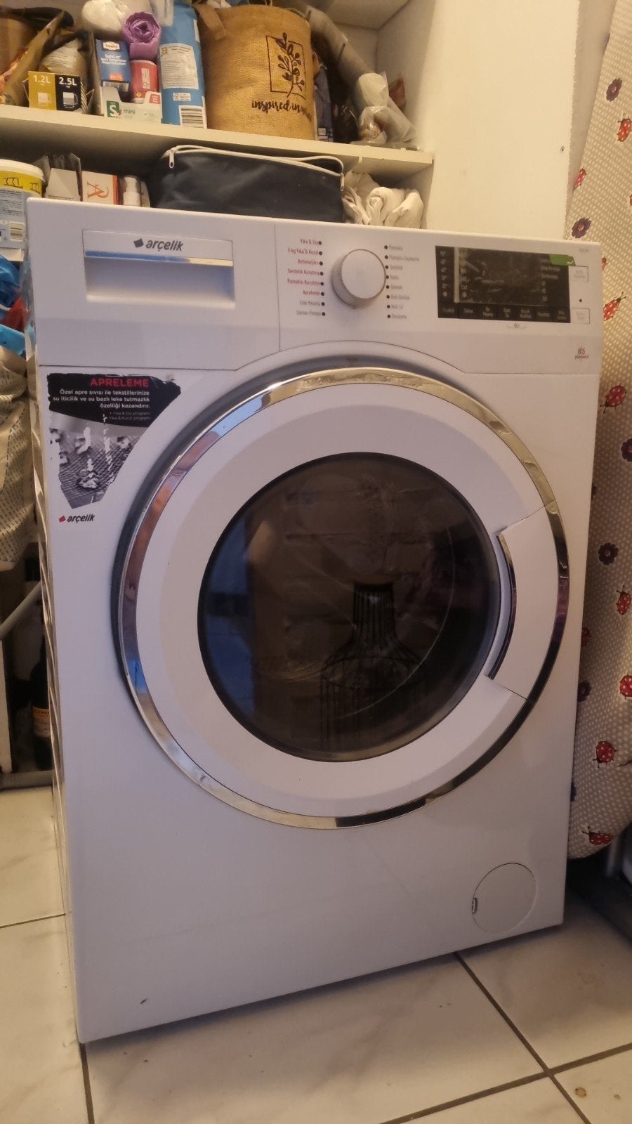 Washing + Dryer Machine 8145YK, Witgoed en Apparatuur, Wasmachines, Ophalen, Gebruikt, Energieklasse A of zuiniger, 85 tot 90 cm