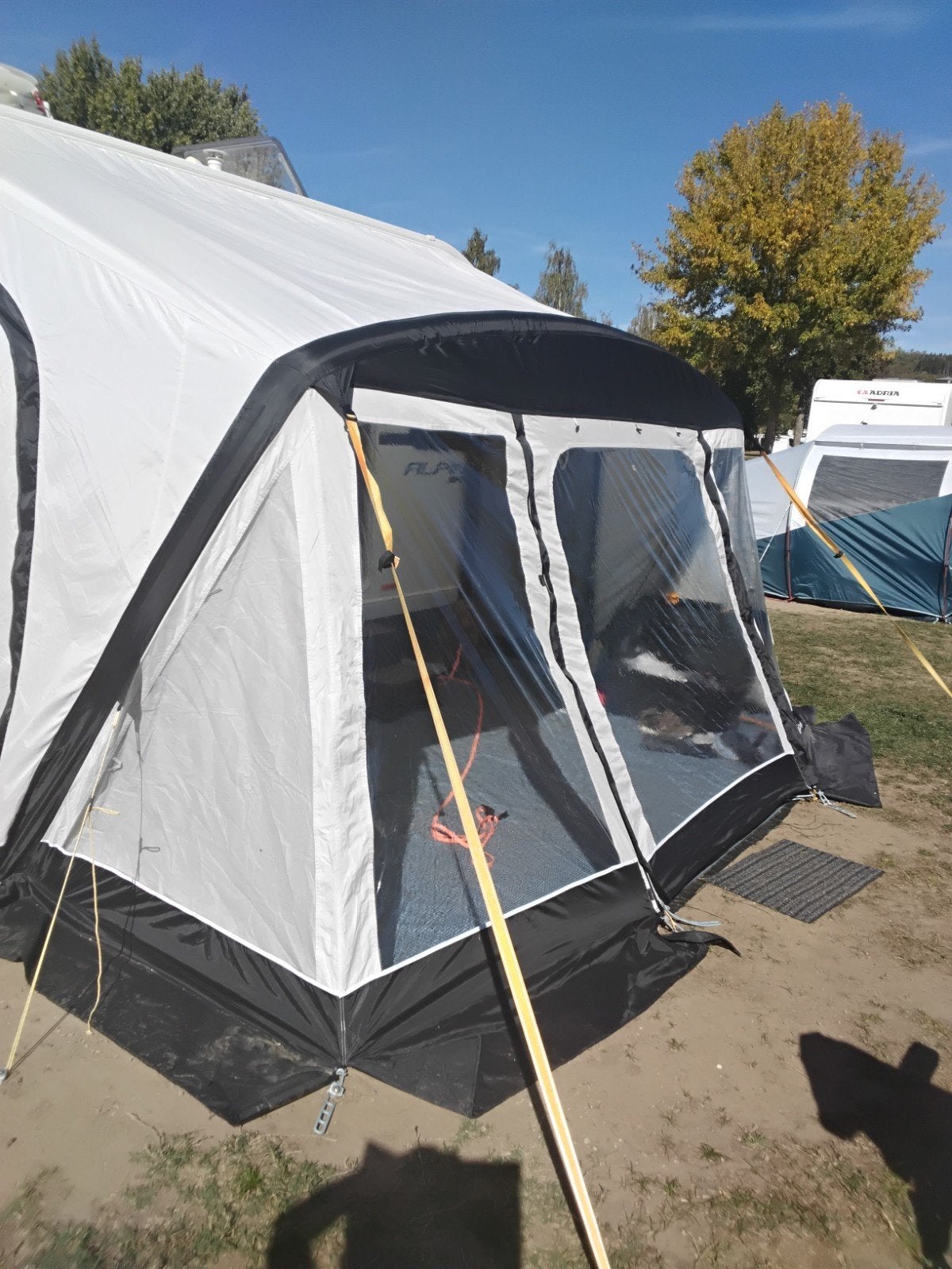 lichtgewicht opblaastent 3.80 br 2.50 d en 2.35 h Starcamp, Caravans en Kamperen, Ophalen of Verzenden, Zo goed als nieuw, Polyester