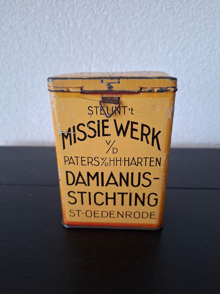 missieblikje Damianus Stichting St. Oedenrode, Verzamelen, Ophalen of Verzenden, Gebruikt, Overige, Overige merken
