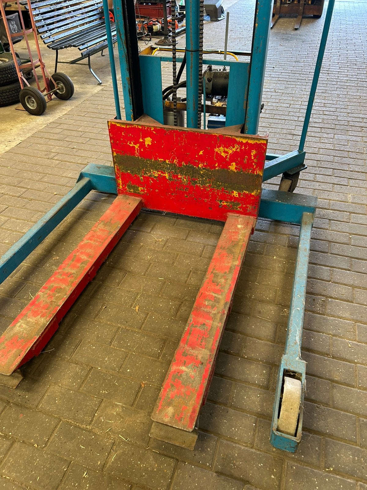 Stapelaar palletwagen hydraulisch op accu, Ophalen of Verzenden, Zo goed als nieuw