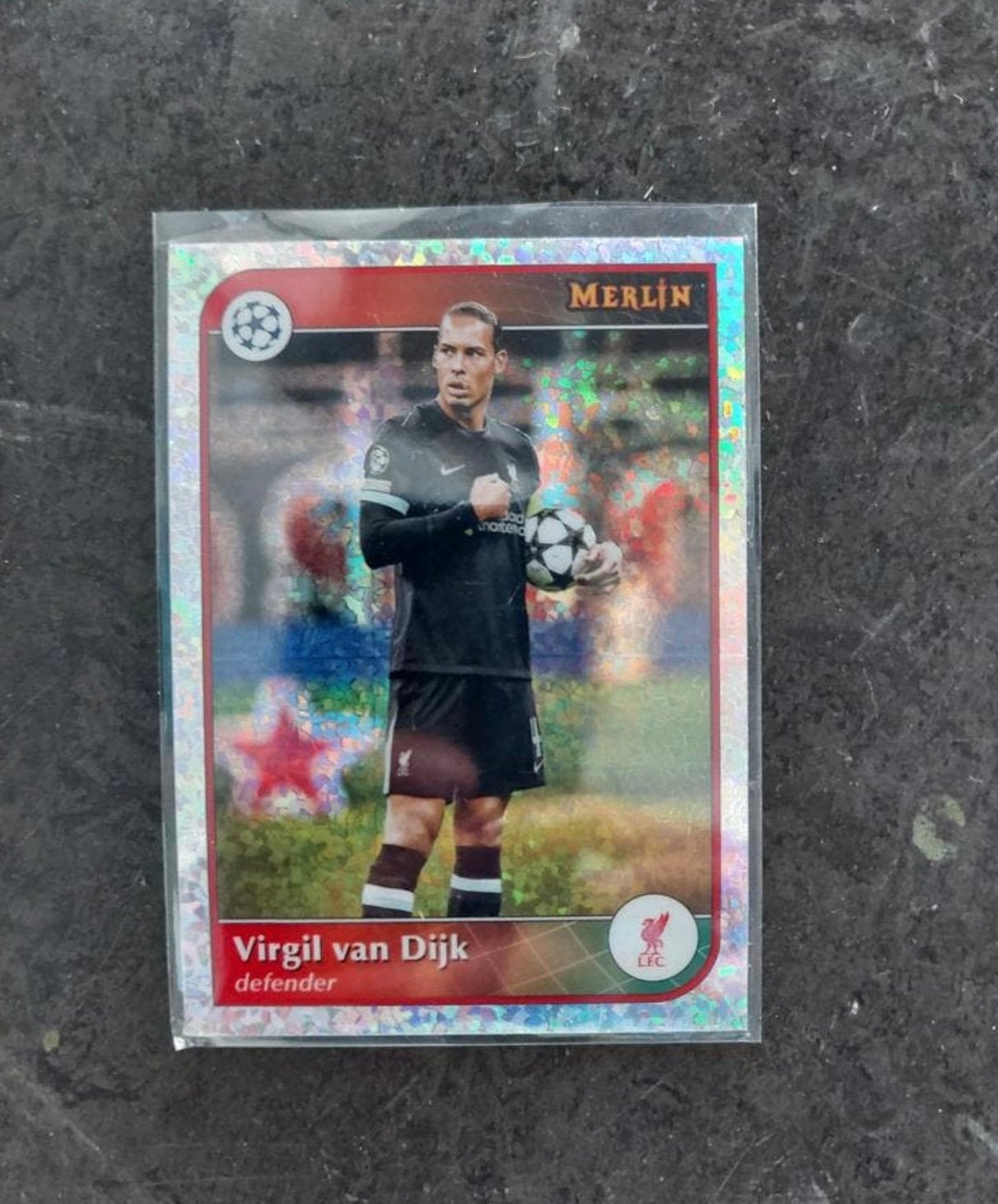Virgil van Dijk Refractor Liverpool Topps, Ophalen of Verzenden, Zo goed als nieuw, Plaatje