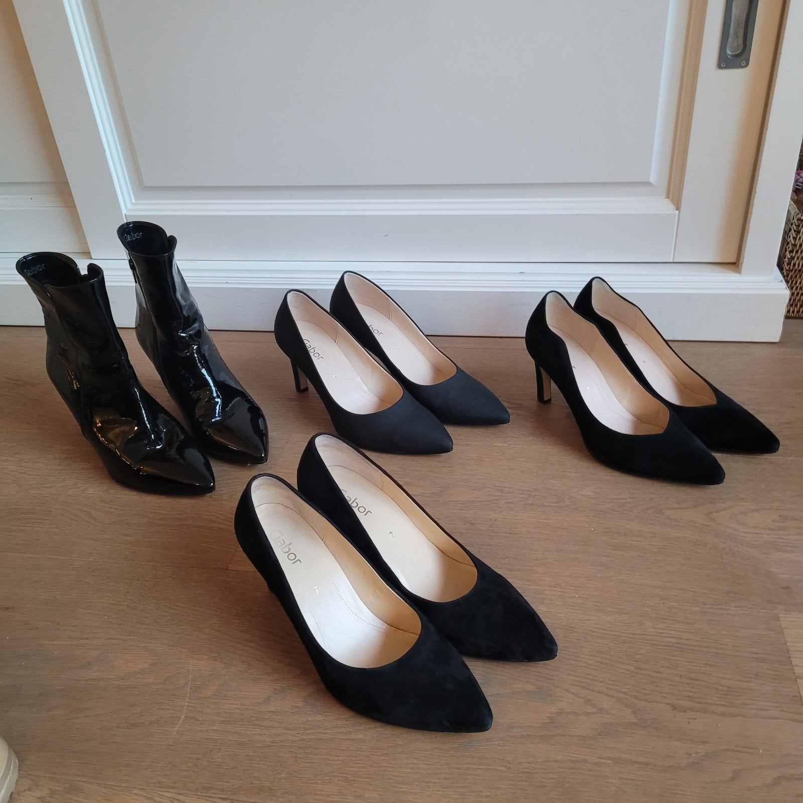 gabor pumps lak suede stof laars zwart 40,5, Ophalen of Verzenden, Zo goed als nieuw