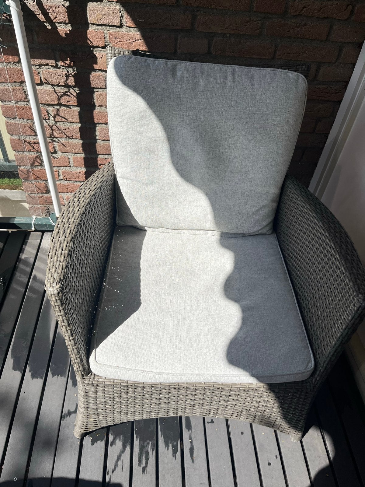 Royal Patio Wicker Tuinstoel met Kussens, Ophalen, Gebruikt, Wicker