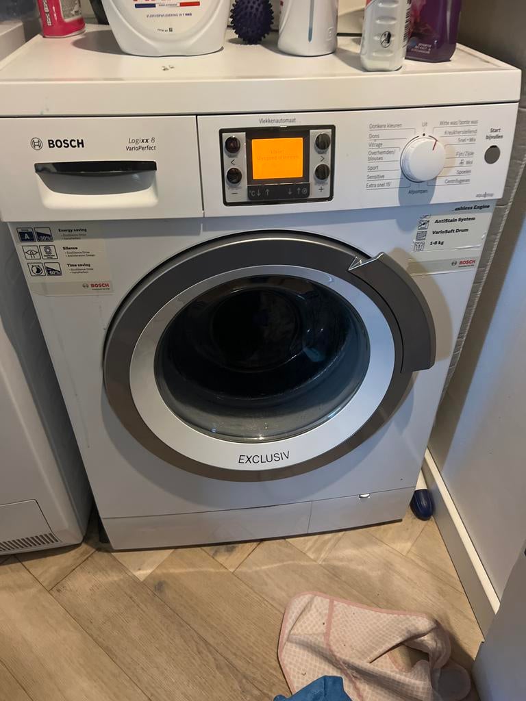 Bosch Logixx 8 VarioPerfect Wasmachine - 8kg, Witgoed en Apparatuur, Ophalen, 1200 tot 1600 toeren, Gebruikt, 8 tot 10 kg