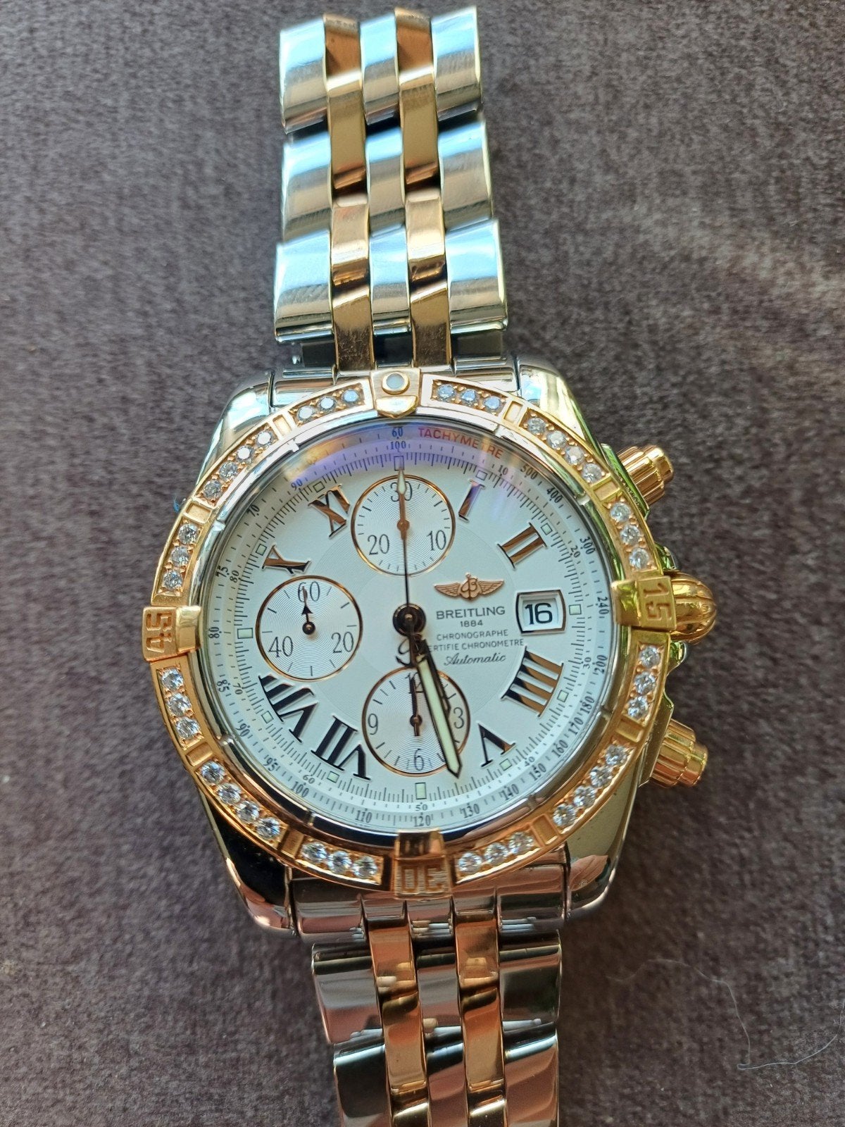 Breitling Chronomat Evolution Staal Goud 44m, Ophalen, Staal, Breitling, Polshorloge