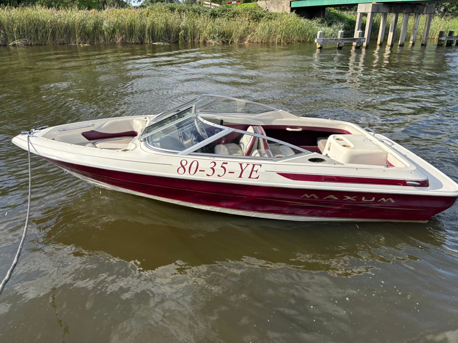 Maxum SR 1700 speedboot met 3.0 Mercruiser en trailer, Ophalen, Overige merken, Gebruikt, Binnenboordmotor