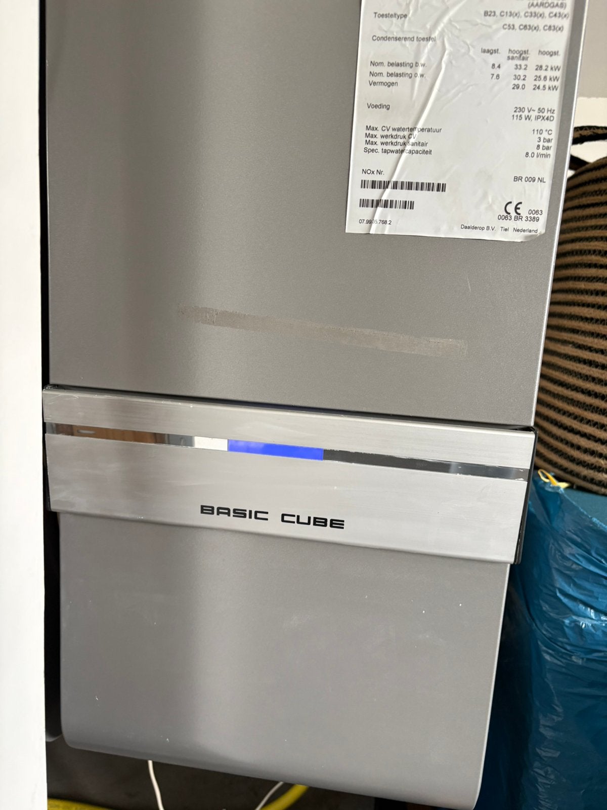 Itho Daalderop Basic Cube + HP Cube hybride cv/warmtepomp, Ophalen, Gebruikt, Hoog rendement (Hr), Cv-ketel of Combi-ketel