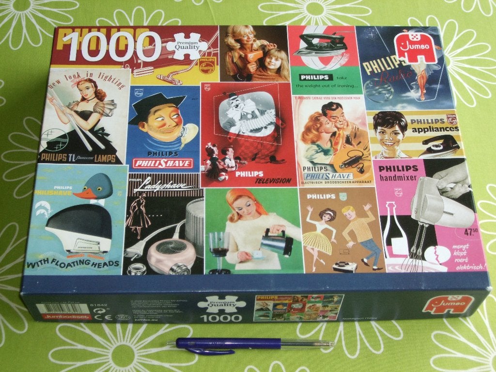 Nostalgisch Philips Jumbo puzzel van 1000 stukjes, Ophalen of Verzenden, 500 t/m 1500 stukjes, Nieuw, Legpuzzel