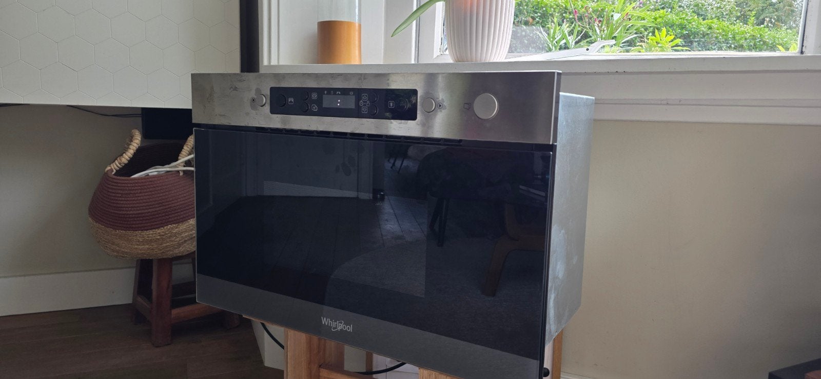 Whirlpool AMW 4910/IX Inbouw Combimagnetron, Ophalen, Gebruikt, Magnetron, Inbouw