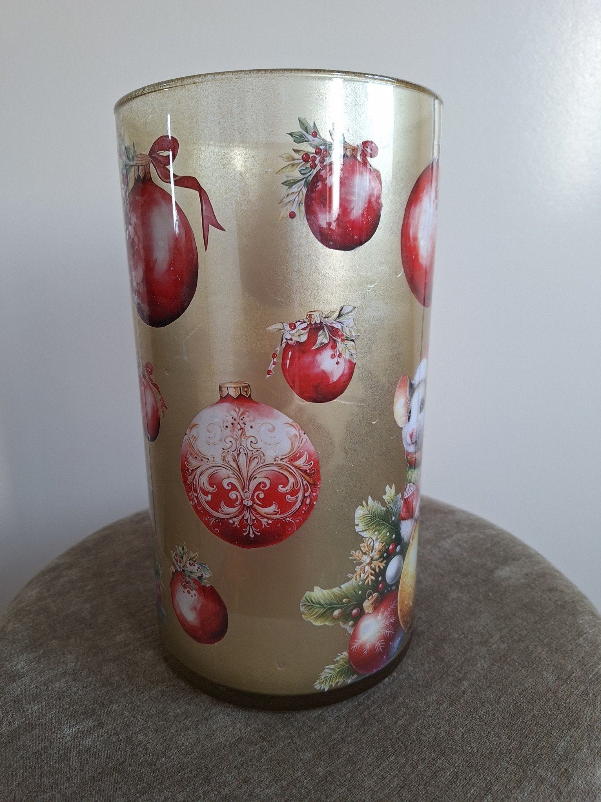 Mooie vaas, eigenlijk voor kerst, Ophalen of Verzenden