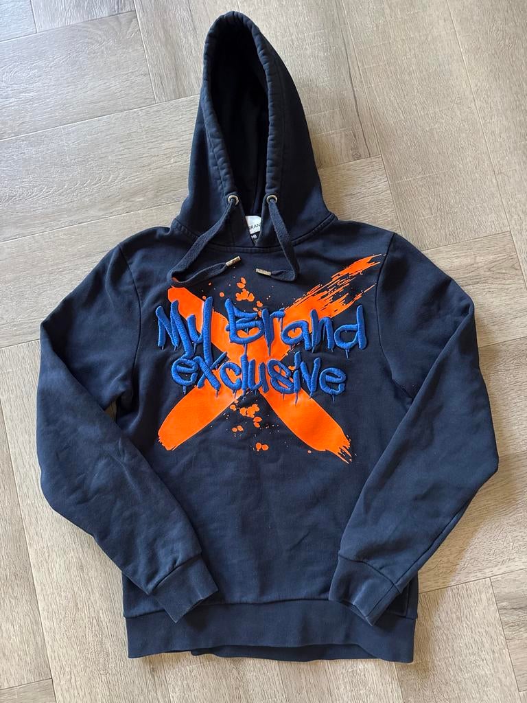 My Brand Exclusieve Hoodie - Donkerblauw - Maat XS, Kleding | Heren, Truien en Vesten, Ophalen of Verzenden, Zo goed als nieuw