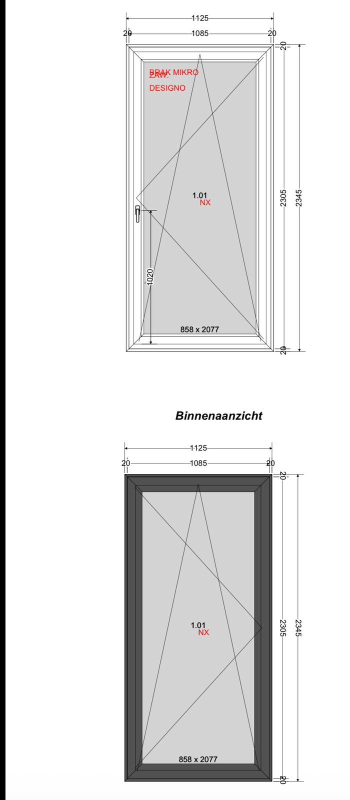 Nieuw kozijn te koop, Doe-het-zelf en Verbouw, Kozijnen en Schuifpuien, Kunststof, Raamkozijn, Nieuw, Inclusief glas