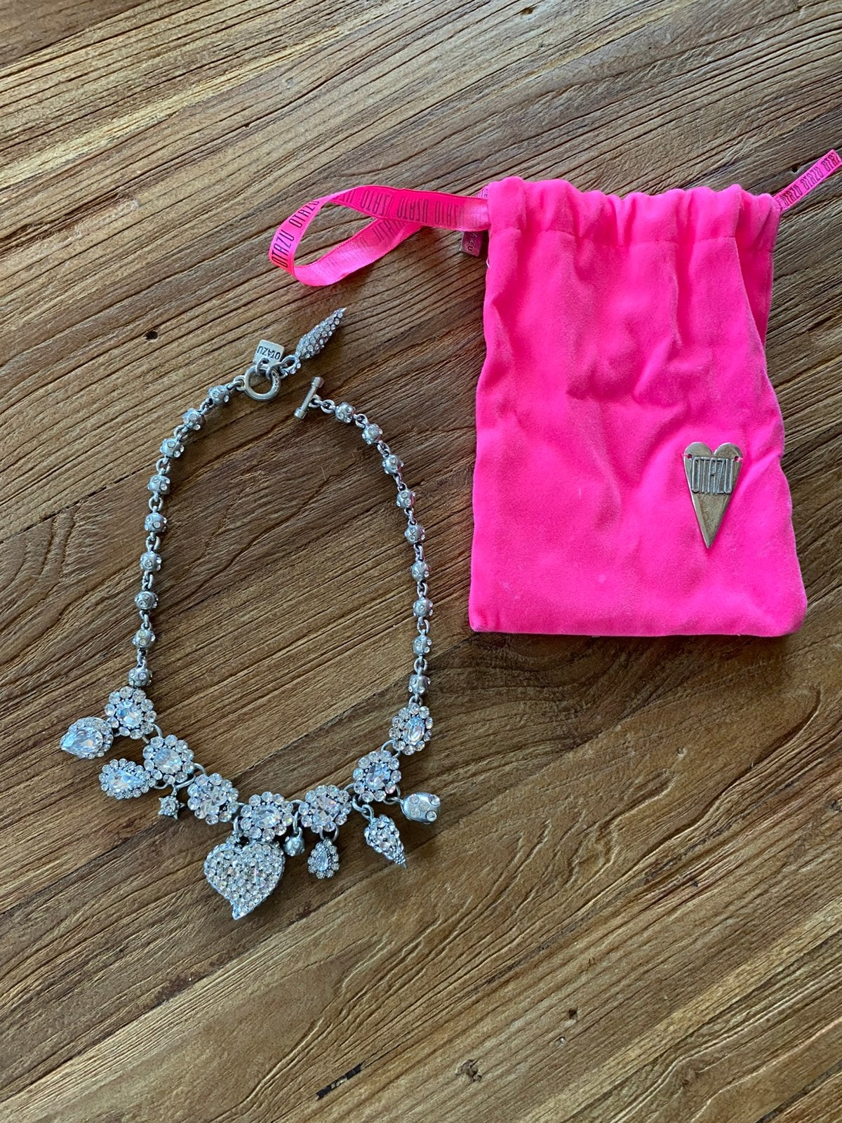 Otazu halsketting met Swarovski kristallen ZGAN, Met kristal, Overige materialen, Ophalen of Verzenden, Zo goed als nieuw