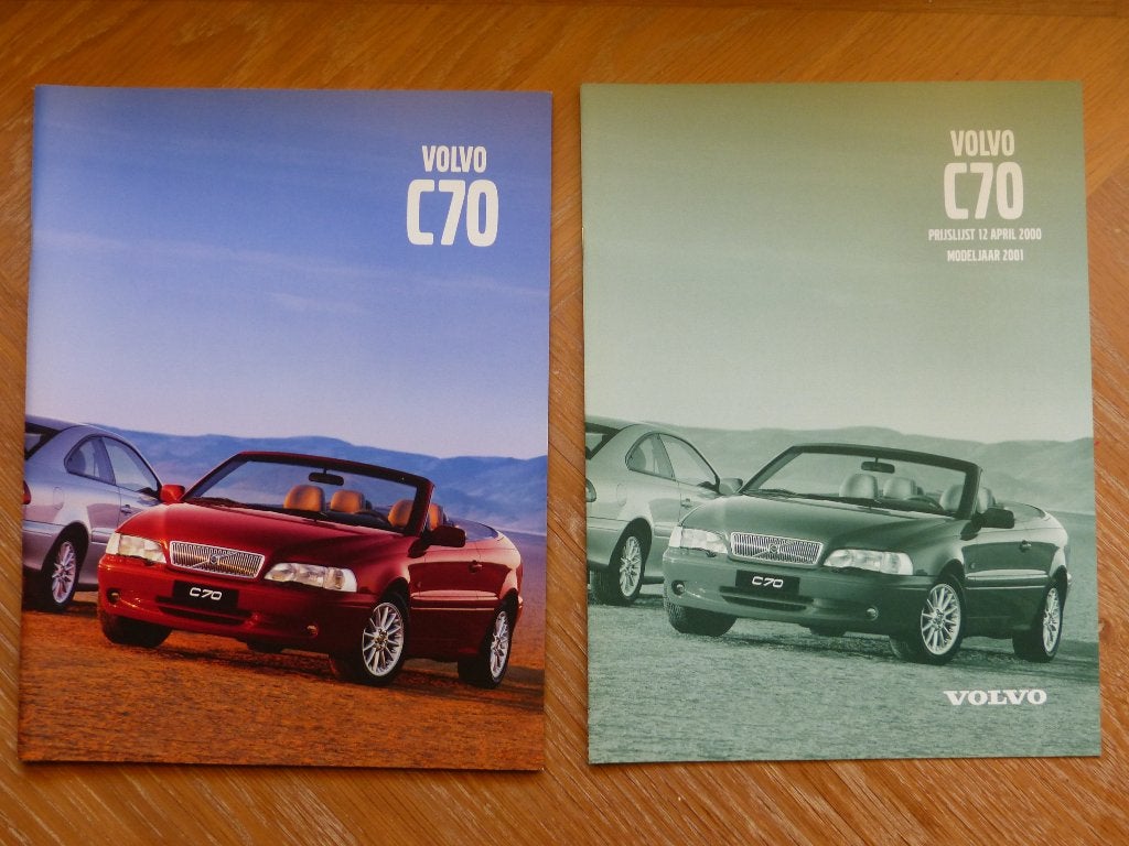 Volvo C70 2001 brochure en prijslijst, Verzenden, Nieuw, Volvo