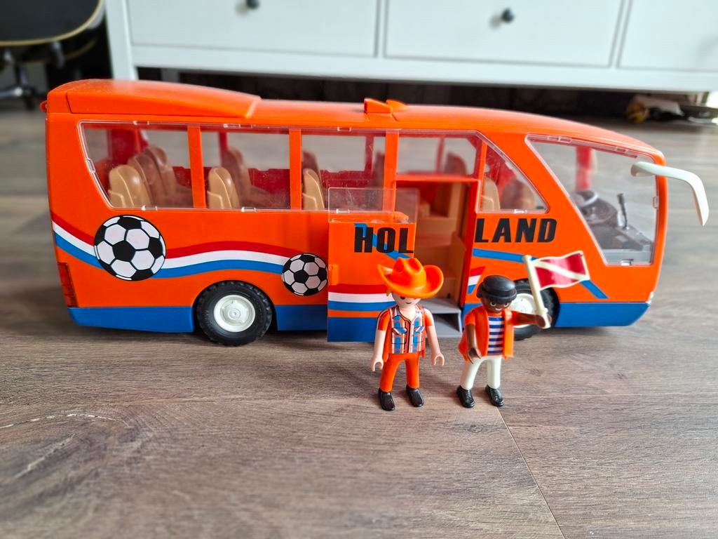 Playmobil Holland Bus/ supportersbus met poppetjes, Ophalen, Jongen of Meisje