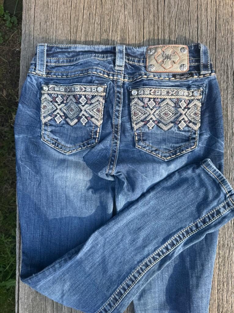 Miss Me jeans, Kleding | Dames, Spijkerbroeken en Jeans, Ophalen of Verzenden, Zo goed als nieuw, Blauw, W27 (confectie 34) of kleiner