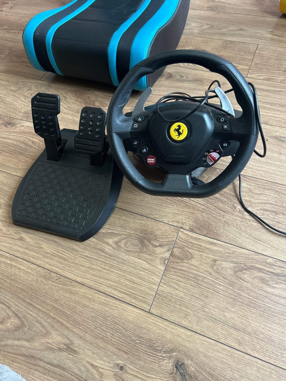 Race stuur, pedalen en X Rocker stoel voor PlayStation, Ophalen, Gebruikt, Stuur of Pedalen, PlayStation 4