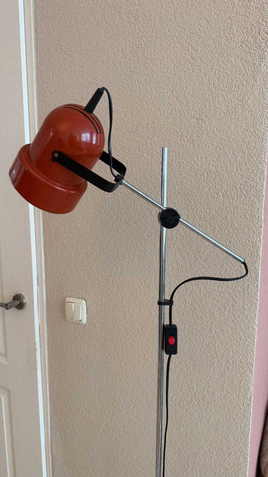staande seventies lamp, Ophalen, Gebruikt, Vintage, E27 (groot)