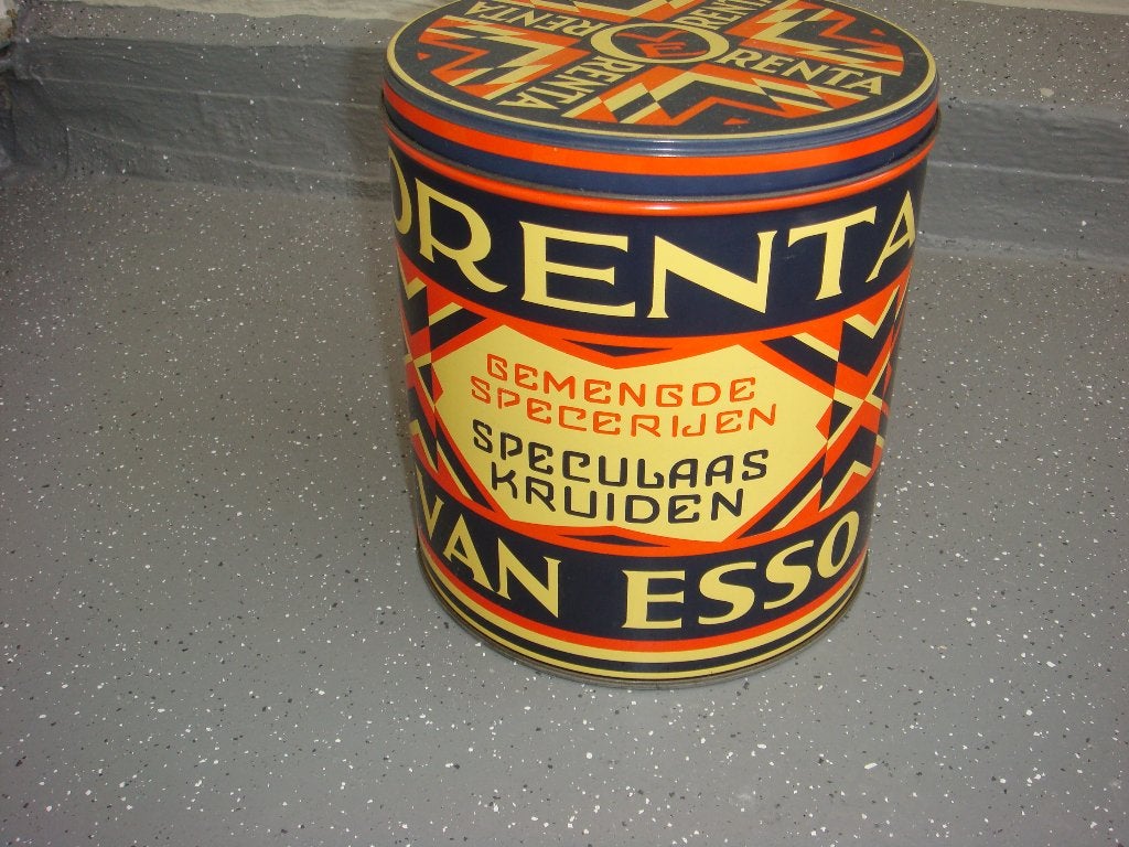 blik voor speculaaskruiden /gemengde specerijen van ORENTA, Ophalen of Verzenden, Gebruikt, Overige, Overige merken