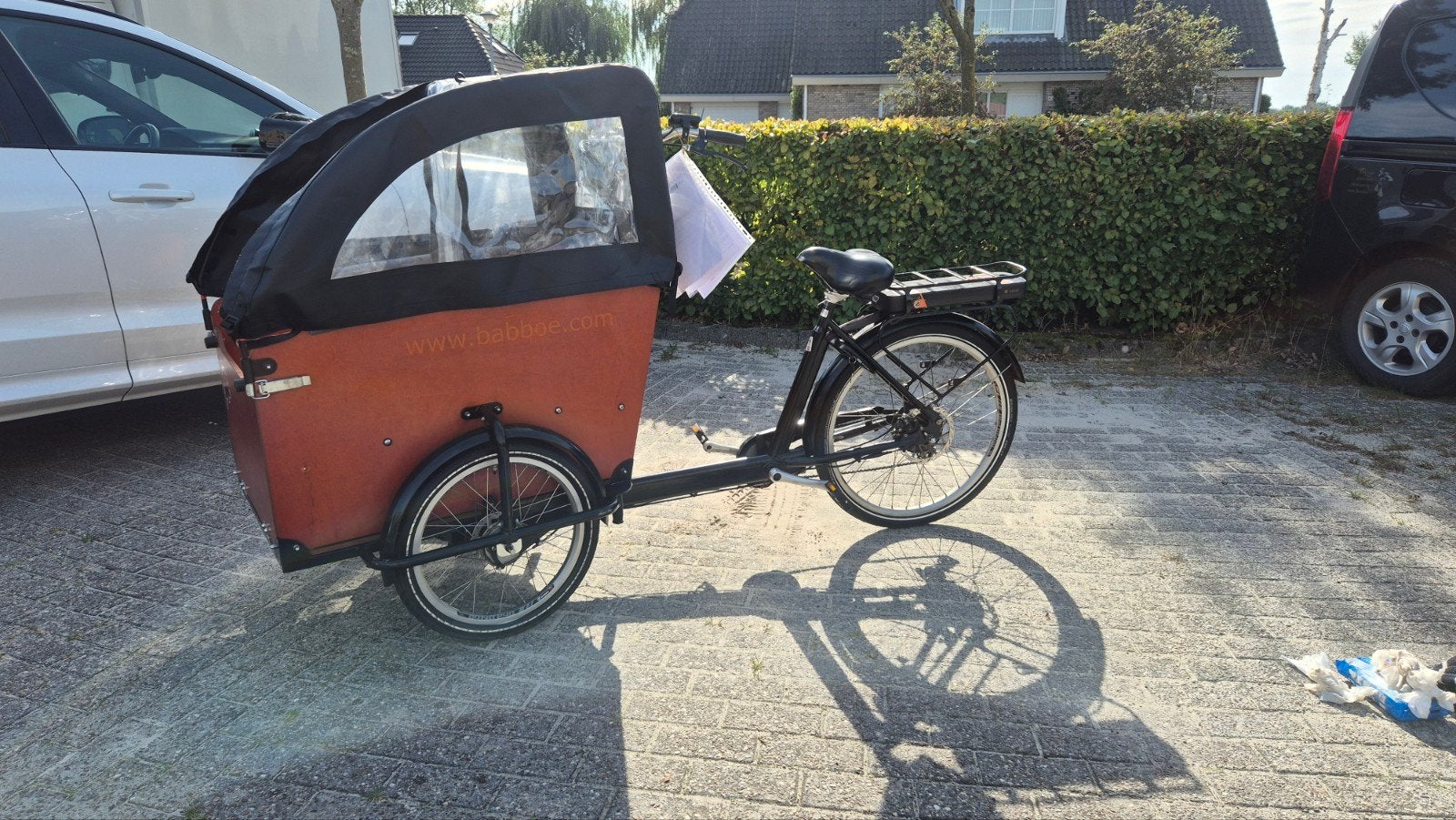 Babboe Dog Big Elektrische Bakfiets met Huif Regentent, Fietsen en Brommers, Gebruikt, Ophalen, Overige merken, Huif