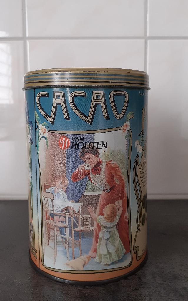 Van Houten Cacaoblik., Ophalen of Verzenden, Gebruikt, Overige, Overige merken