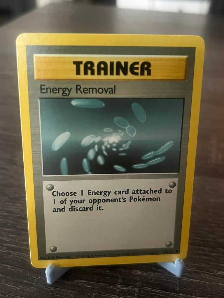 Energy Removal (92/102) - Base Set - EX, Ophalen of Verzenden, Zo goed als nieuw, Losse kaart