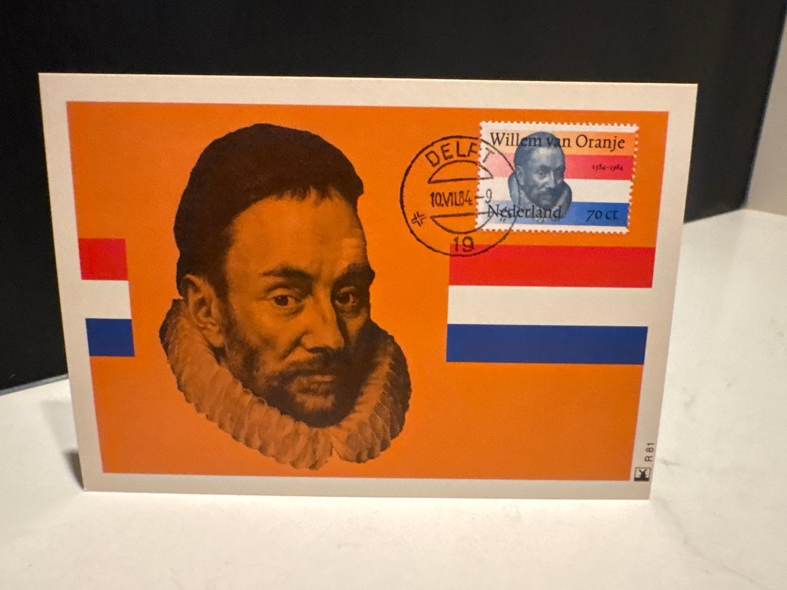 Ansichtkaart Willem van Oranje - 1e dag uitgifte 1984, Ophalen of Verzenden, 1980 tot heden, Ongelopen, Noord-Holland