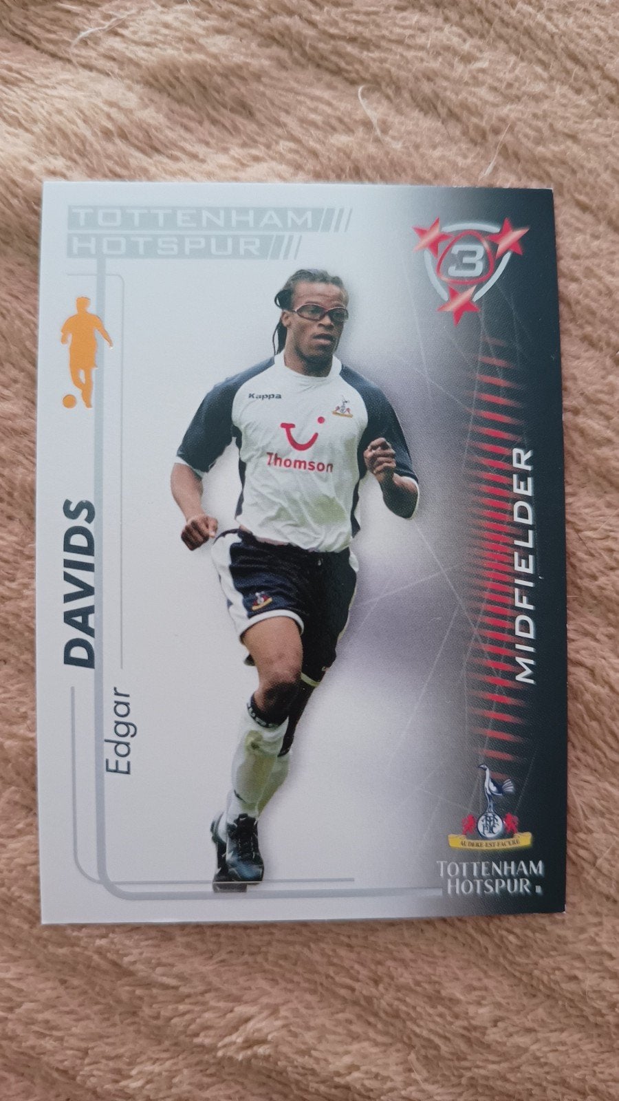Edgar Davids Tottenham Hotspur Spelerskaart, Verzamelen, Sportartikelen en Voetbal, Ophalen of Verzenden