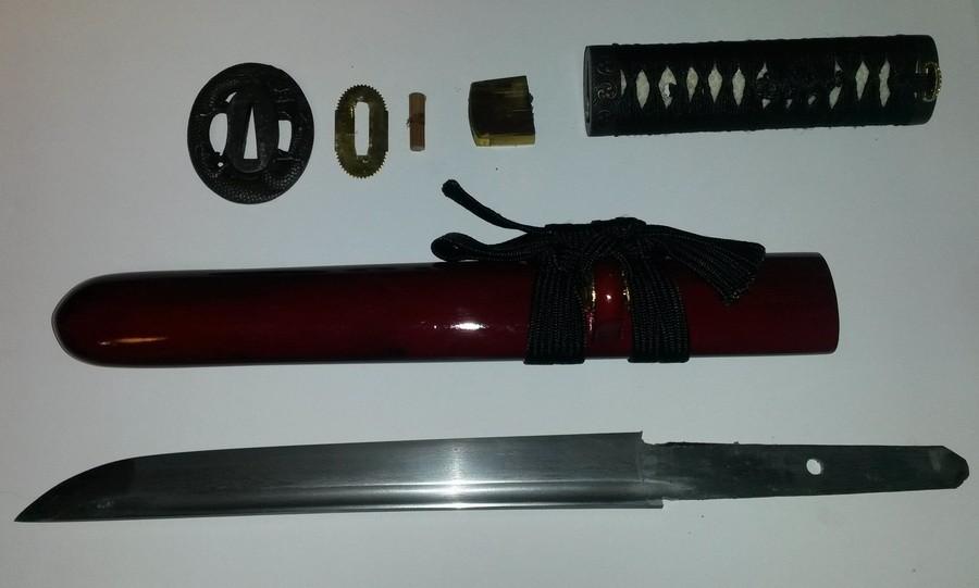 Damast staal tanto japan, scherp mes, samurai zwaard, dolk, Verzamelen, Militaria | Algemeen, Ophalen of Verzenden, Overige soorten