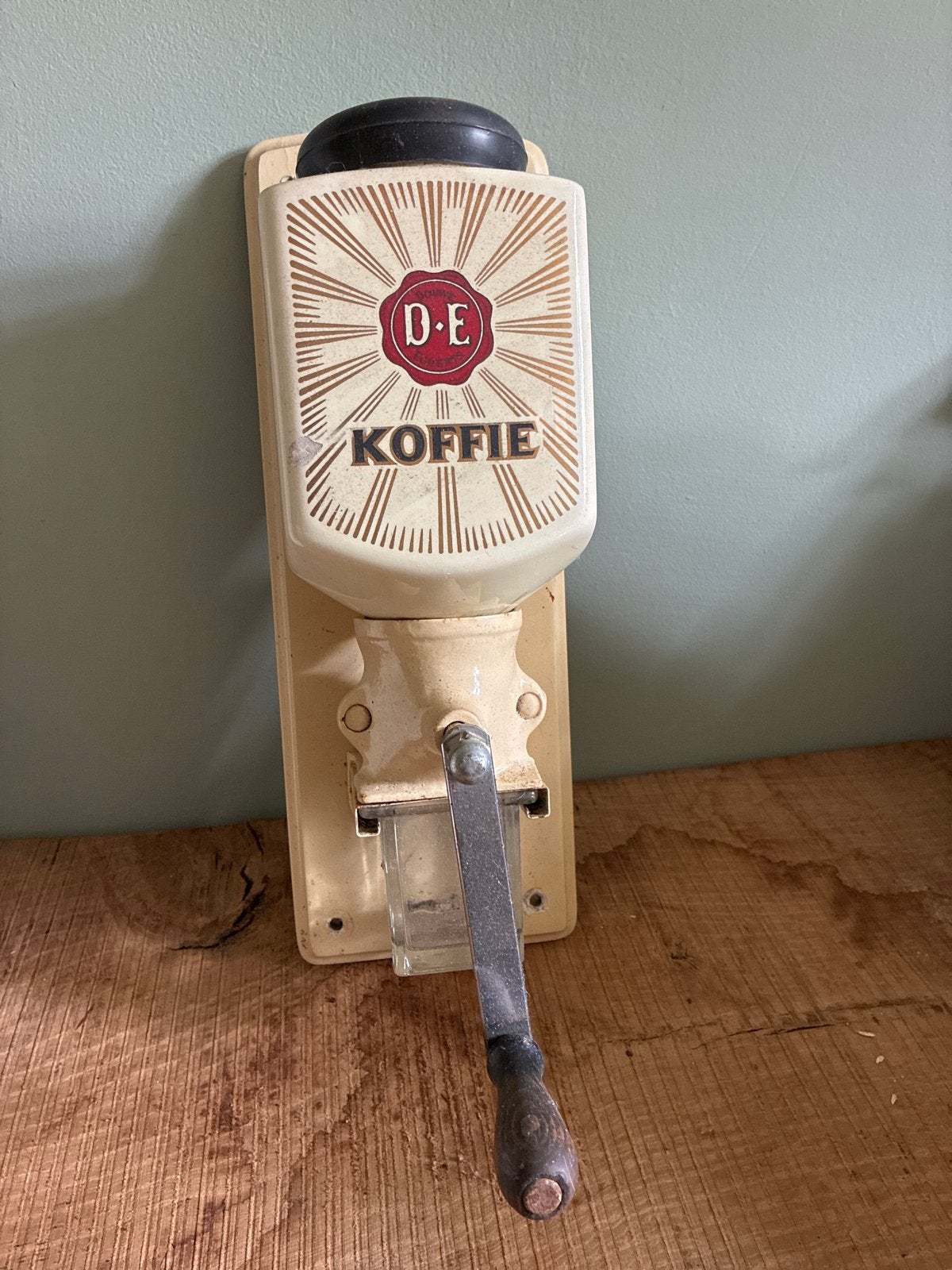 Vintage D.E. Koffie wandkoffiemolen, Ophalen