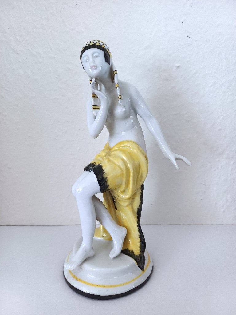 beeldje oriëntaalse danseres, Galluba & Hofmann 1920-'30, Ophalen of Verzenden