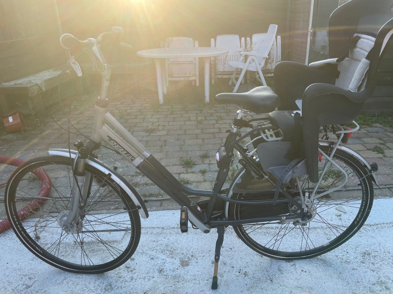 Rambler damesfiets met kinderzitje, Ophalen, Gebruikt, Overige merken, Versnellingen