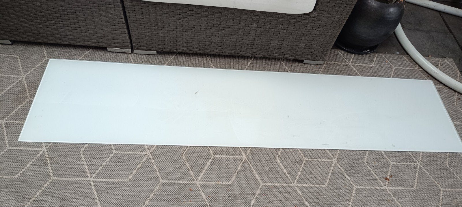 Ikea Besta glasplaat 180x40, Ophalen, Zo goed als nieuw, Wit, Glas
