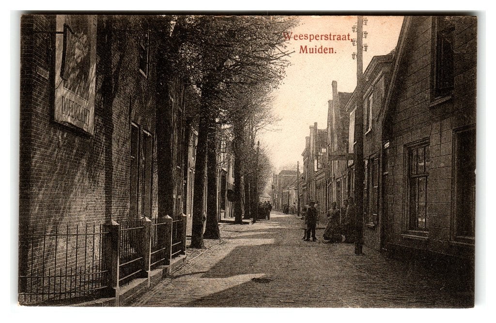 Muiden, Weesperstraat, Verzenden, 1920 tot 1940, Ongelopen, Noord-Holland