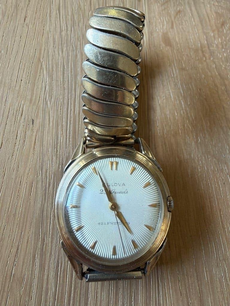Bulova vintage herenhorloge 33 mm, selfwinding, Staal, Met bandje, Polshorloge, Bulova