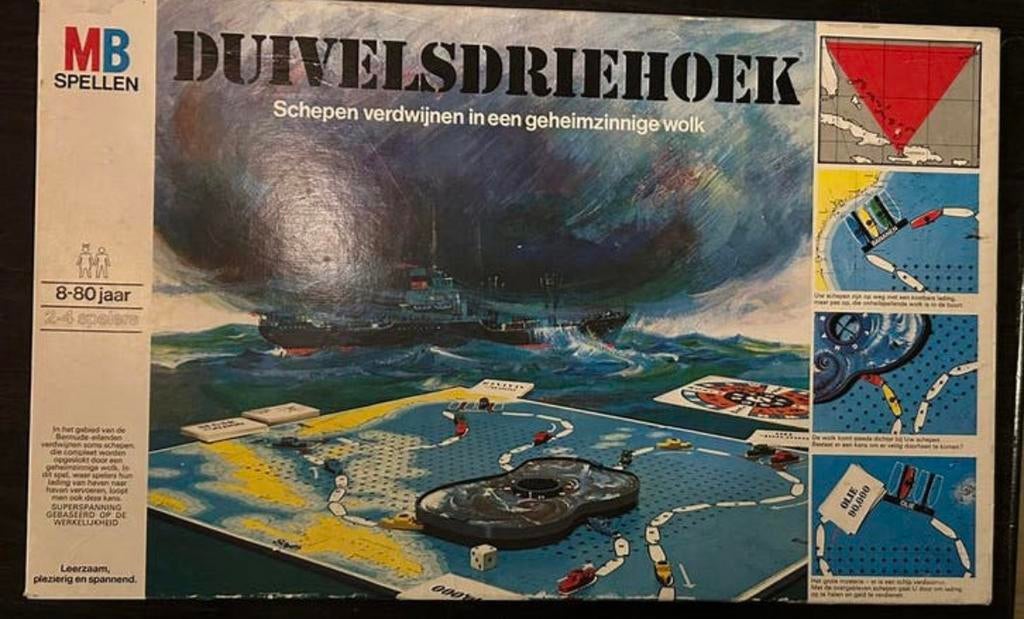 Vintage bordspel uit 1977 - Duivelsdriehoek MB COMPLEET, Hobby en Vrije tijd, Gezelschapsspellen | Bordspellen, Een of twee spelers