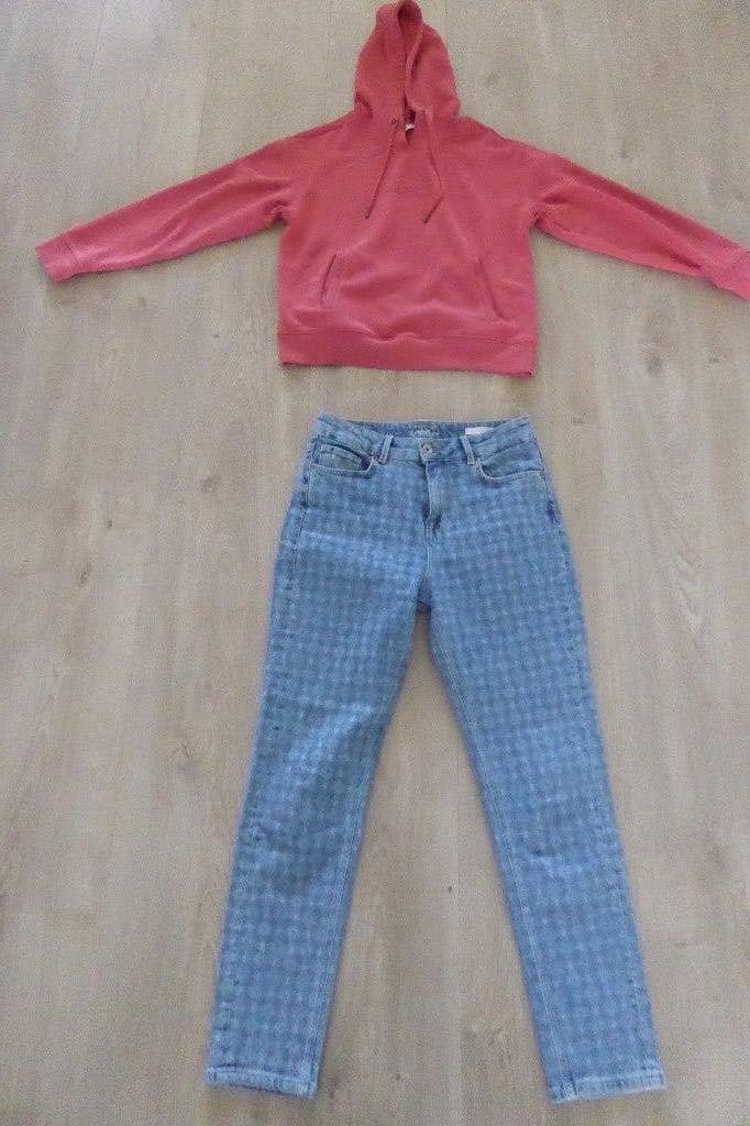 Broek Cotton Club 28 wijd breed en 26 lang trui verkocht, Blauw, Ophalen of Verzenden, Zo goed als nieuw, Driekwart