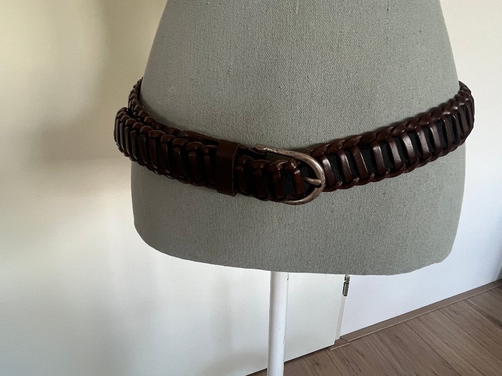 Bruin leren riem - Massimo Dutti, 95 tot 105 cm, Bruin, Echt leder, Ophalen of Verzenden