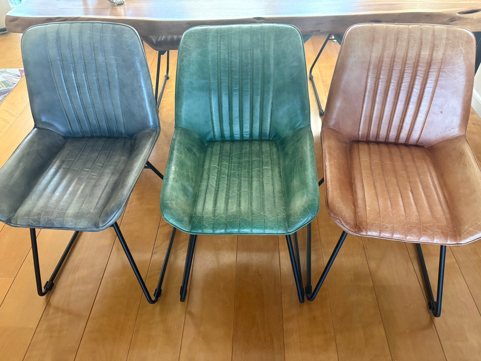 6 Eetkamerstoelen, Huis en Inrichting, Stoelen, Ophalen, Gebruikt, Leer, Vijf, Zes of meer stoelen