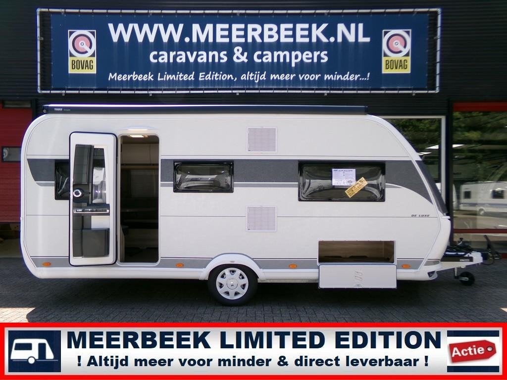 Hobby De Luxe 495 UL €5370,=KORTING LUIFEL+FIETSEND, Caravans en Kamperen, Caravans, Schokbreker, Rondzit, Hobby, Particulier