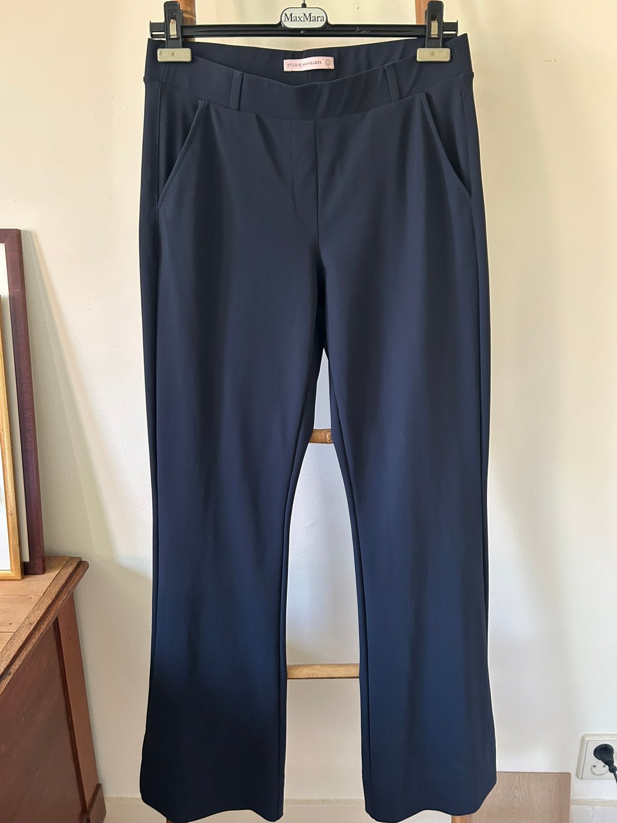 Studio Anneloes flair broek navy maat L, Ophalen of Verzenden, Zo goed als nieuw, Blauw, Lang