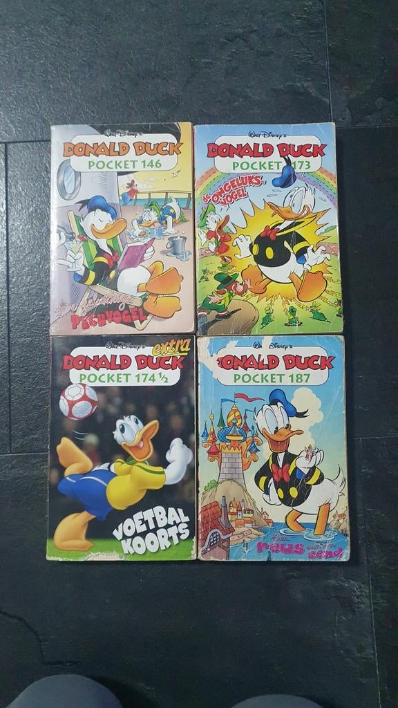 Donald Duck Pockets 146, 173, 174 1/2, 187 - Set van 4, Meerdere stripboeken, Ophalen, Gelezen
