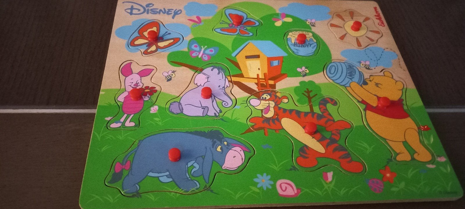 Disney Winnie de Poeh Houten Puzzel met Knoppen, Kinderen en Baby's, Speelgoed | Kinderpuzzels, Ophalen of Verzenden