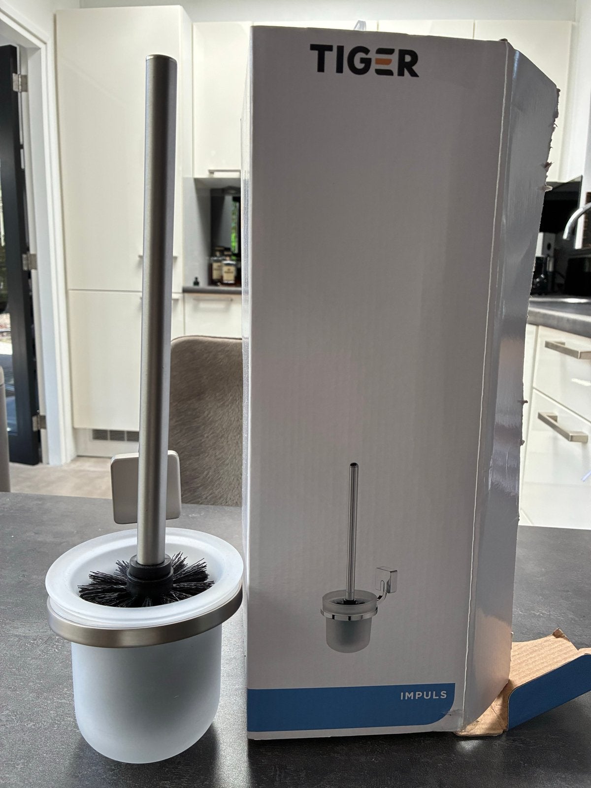 Tiger Impuls Toiletborstelhouder - Nieuw in doos, Overige merken, Nieuw, Zilver, Ophalen