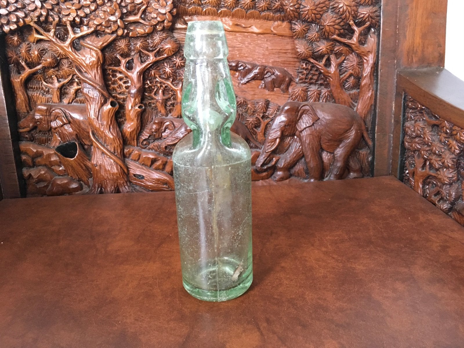 Antiek kogelflesje - Bodemvondst met anker Trade Mark, Ophalen of Verzenden
