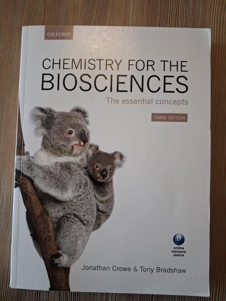 Chemistry for the Biosciences, Boeken, Studieboeken en Cursussen, Beta, HBO, Ophalen of Verzenden, Jonathan Crowe & Tony Bradshaw