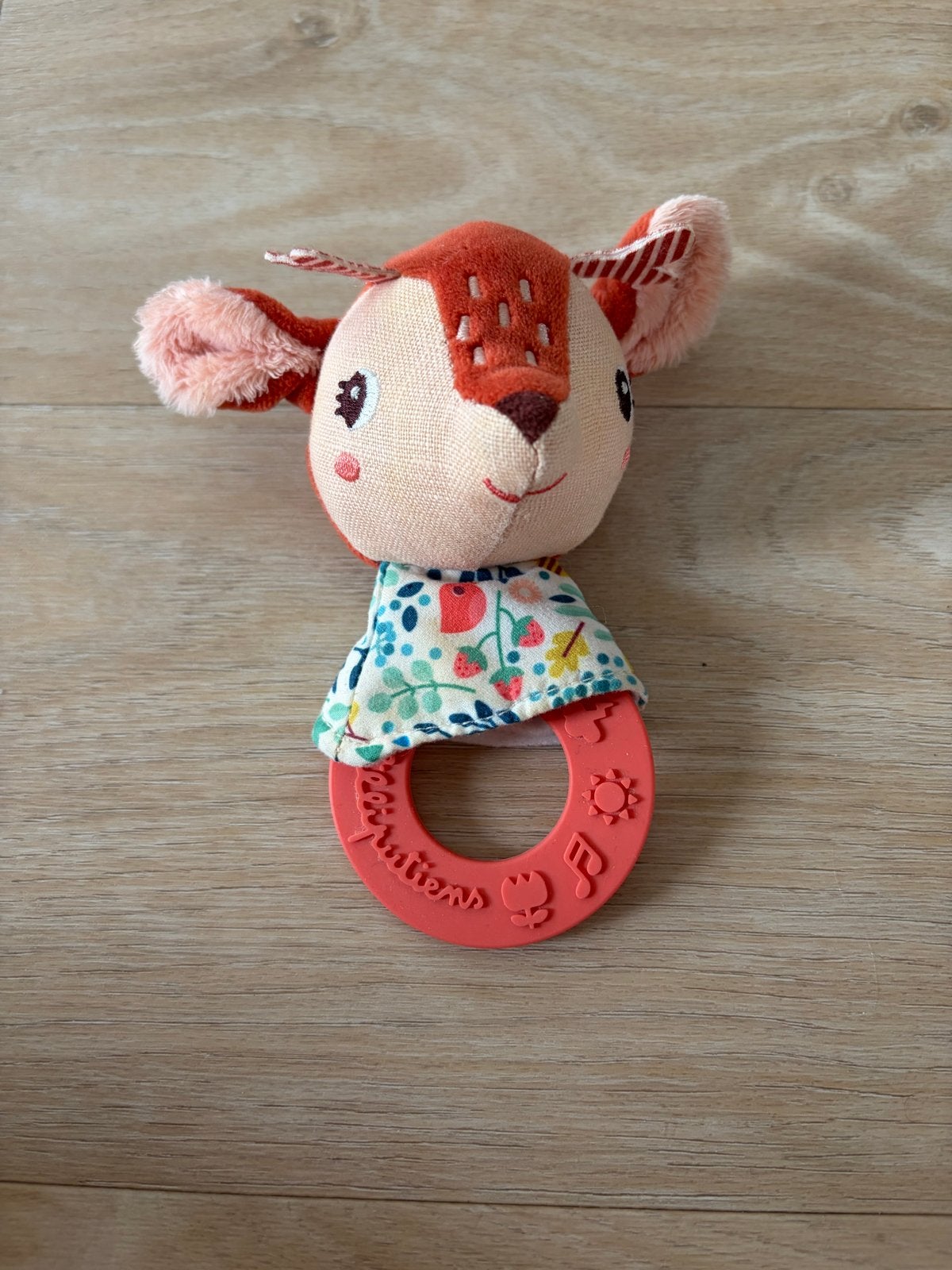 Lilliputiens Bijtring Rammelaar voor Baby's - Hertje, Kinderen en Baby's, Speelgoed | Babyspeelgoed, Ophalen of Verzenden, Zo goed als nieuw