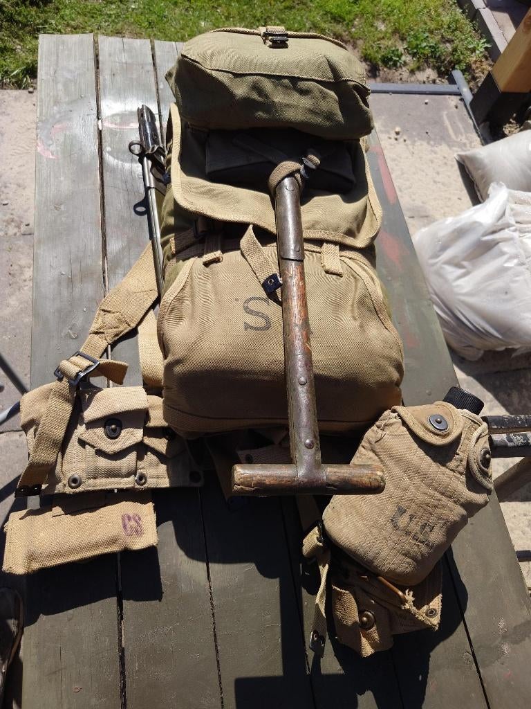 WW2 Haversack british made, Ophalen, Landmacht, Engeland