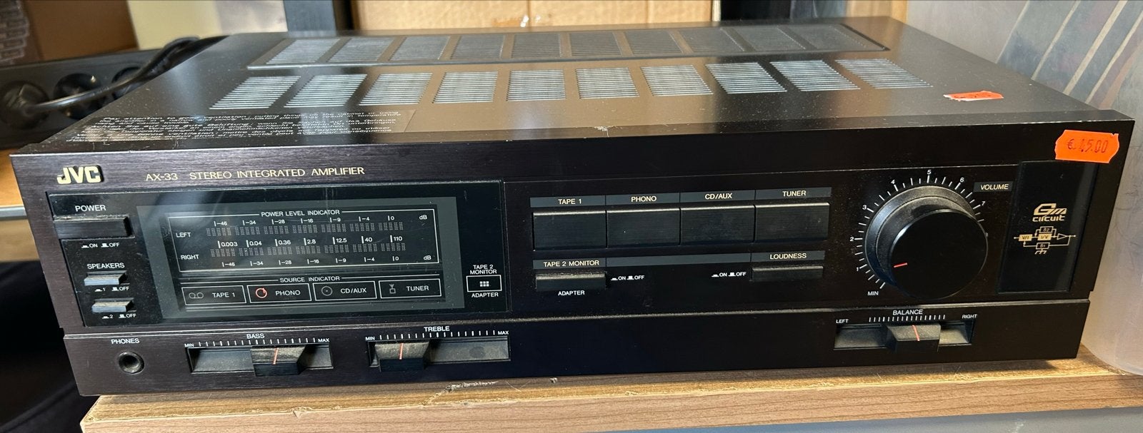JVC AX-33 Stereo Geïntegreerde Versterker - Vintage Audio, Gebruikt, JVC, Ophalen of Verzenden, 60 tot 120 watt