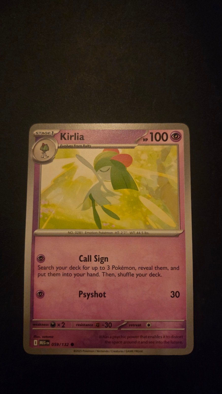 Kirlia 059/132 - Mega Evolution Pokémon Kaart, Verzenden, Zo goed als nieuw, Losse kaart